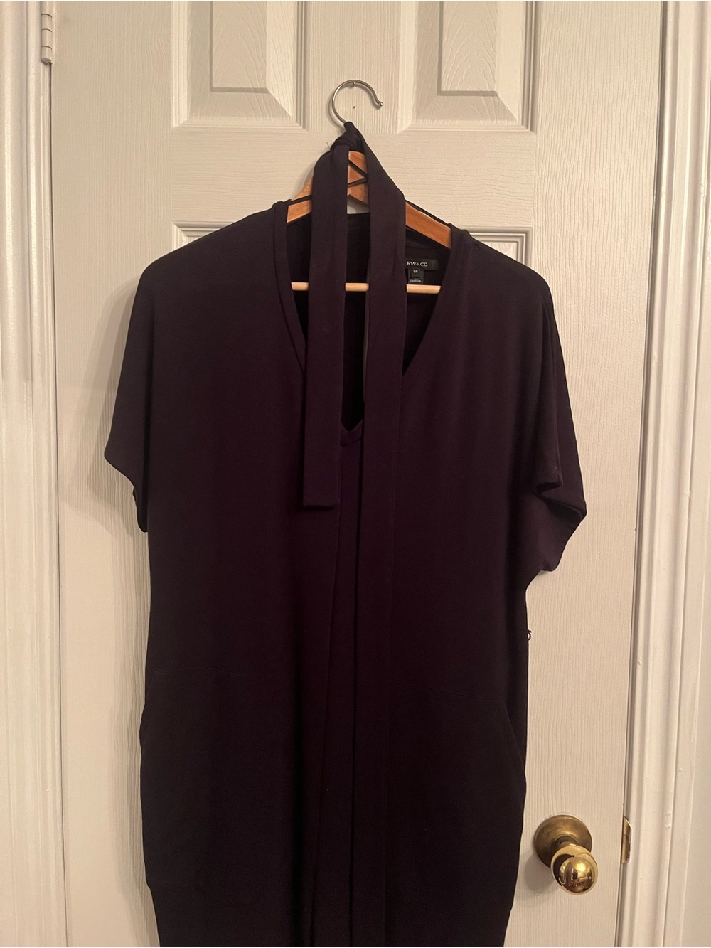 RW&CO. Black Midi Dress with Belt